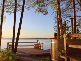 Sommer, Sauna, See - Entspannung pur in Lakeland Finland, dem Finnischen Seenland. © goSaimaa